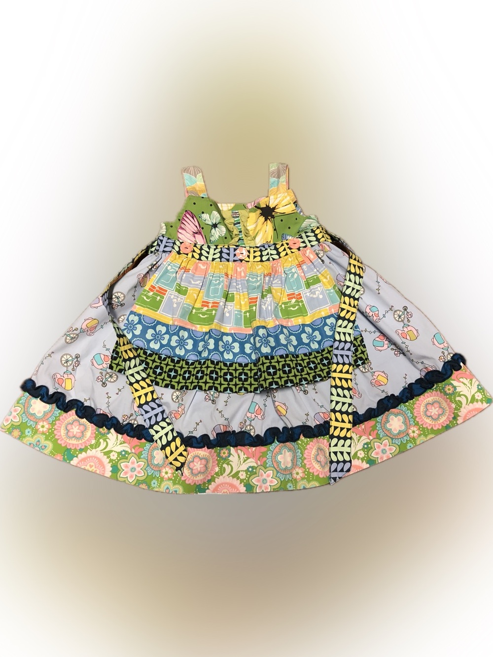 Matilda Jane Multicolor Patchwork Sundress - Green, Blue, Pink, Yellow